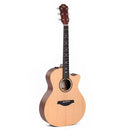 Sigma GMCE-1 Grand OM Acoustic Guitar w/ Solid Spruce Top, Cutaway & Pickup